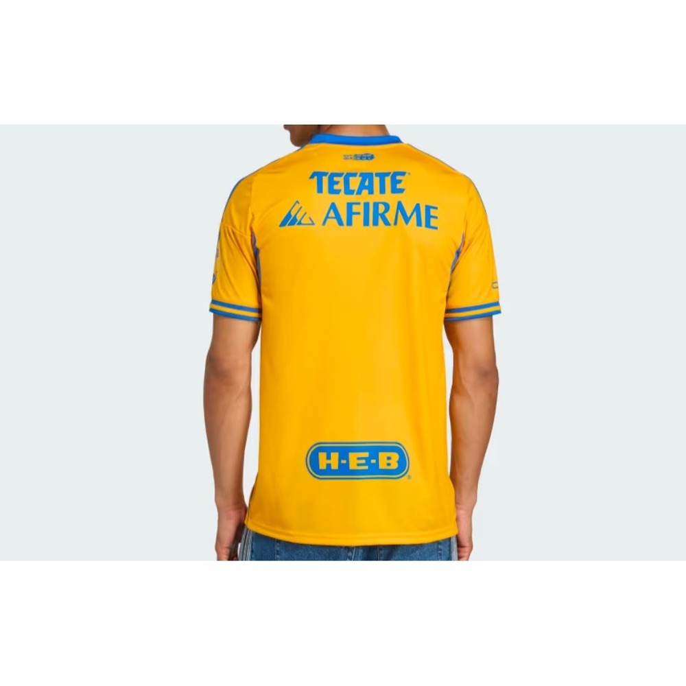Adidas Tigres UANL 2024-2025 Home Jersey Yellow Blue Soccer Shirt Mens Medium - Picture 5 of 5